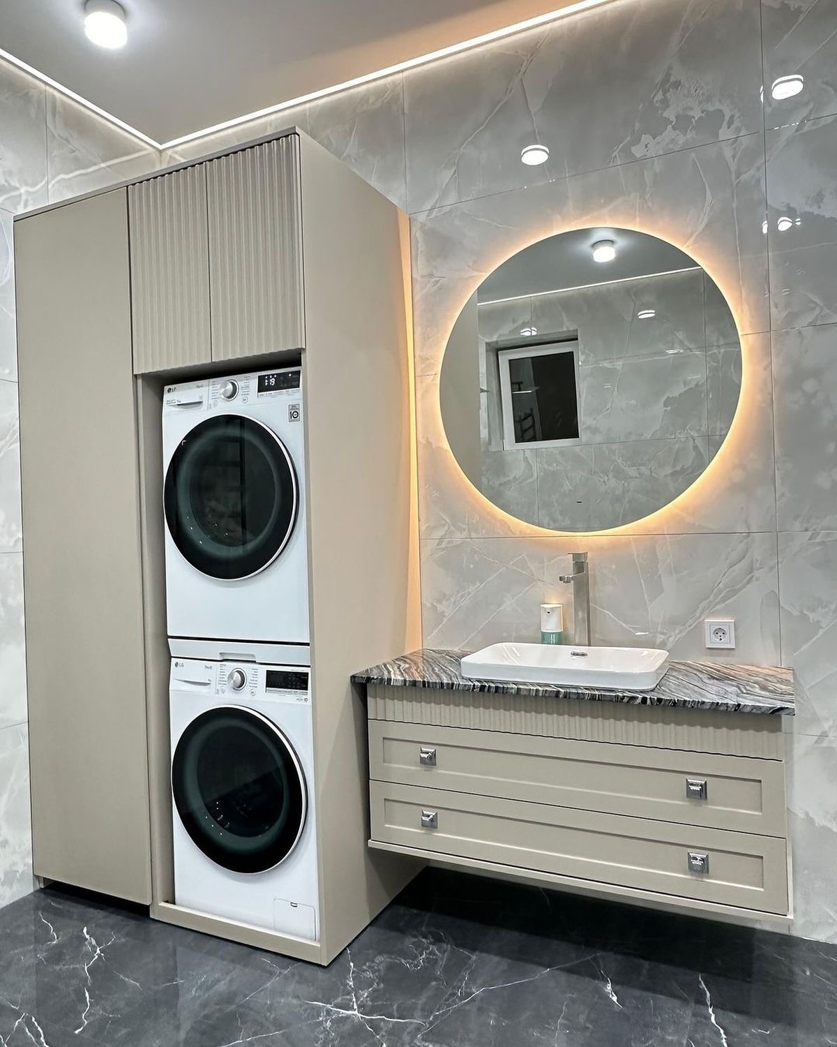 Integrated Laundry & Vanity Design