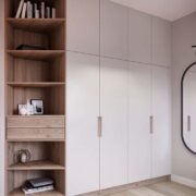 CUSTOM BUILT-IN WARDROBE WITH OPEN SHELVING