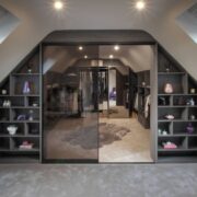 Luxury Attic Walk-In Wardrobe with Mirrored Sliding Doors